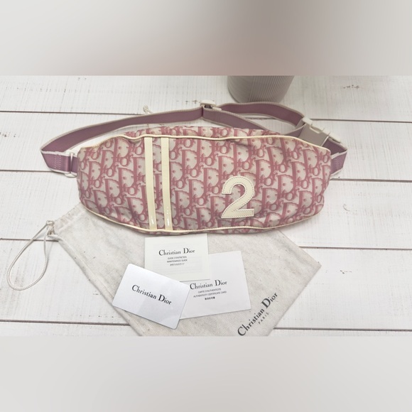 Rare Christian Dior Pink Trotter No. 2 Saddle Waist Belt Bag - Picture 2 of 14